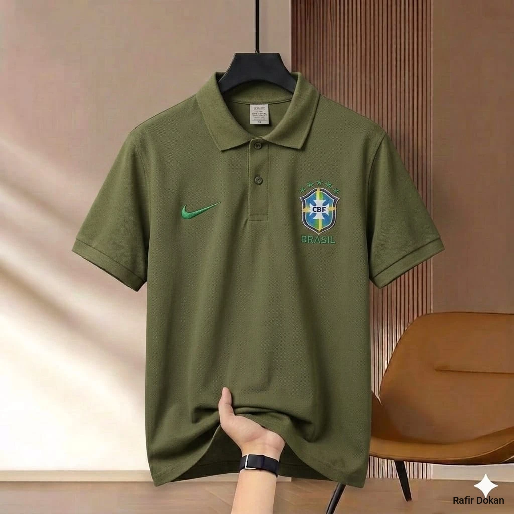Brazil World Cup Embroidery Polo Shirt