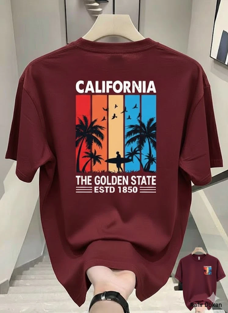 Premium Drop Shoulder T-Shirt California